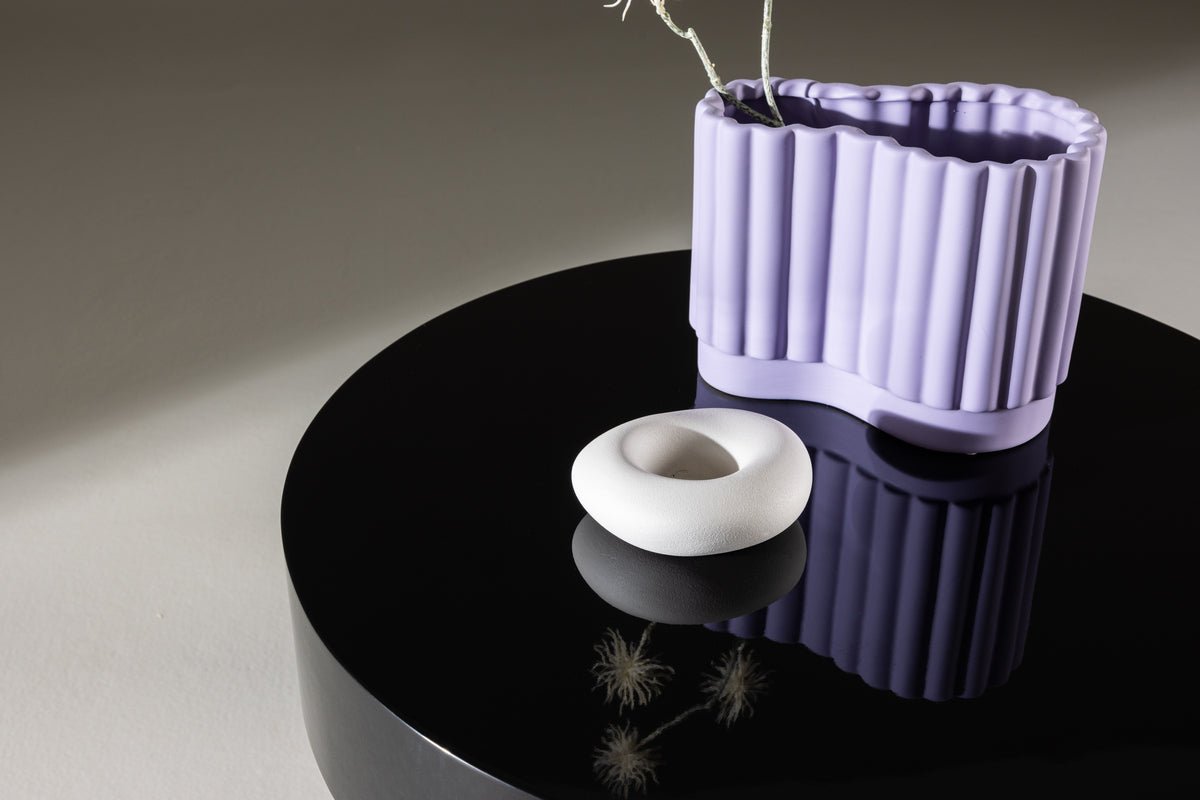 Couchtisch/Beistelltisch Maron - in glänzendem Schwarz