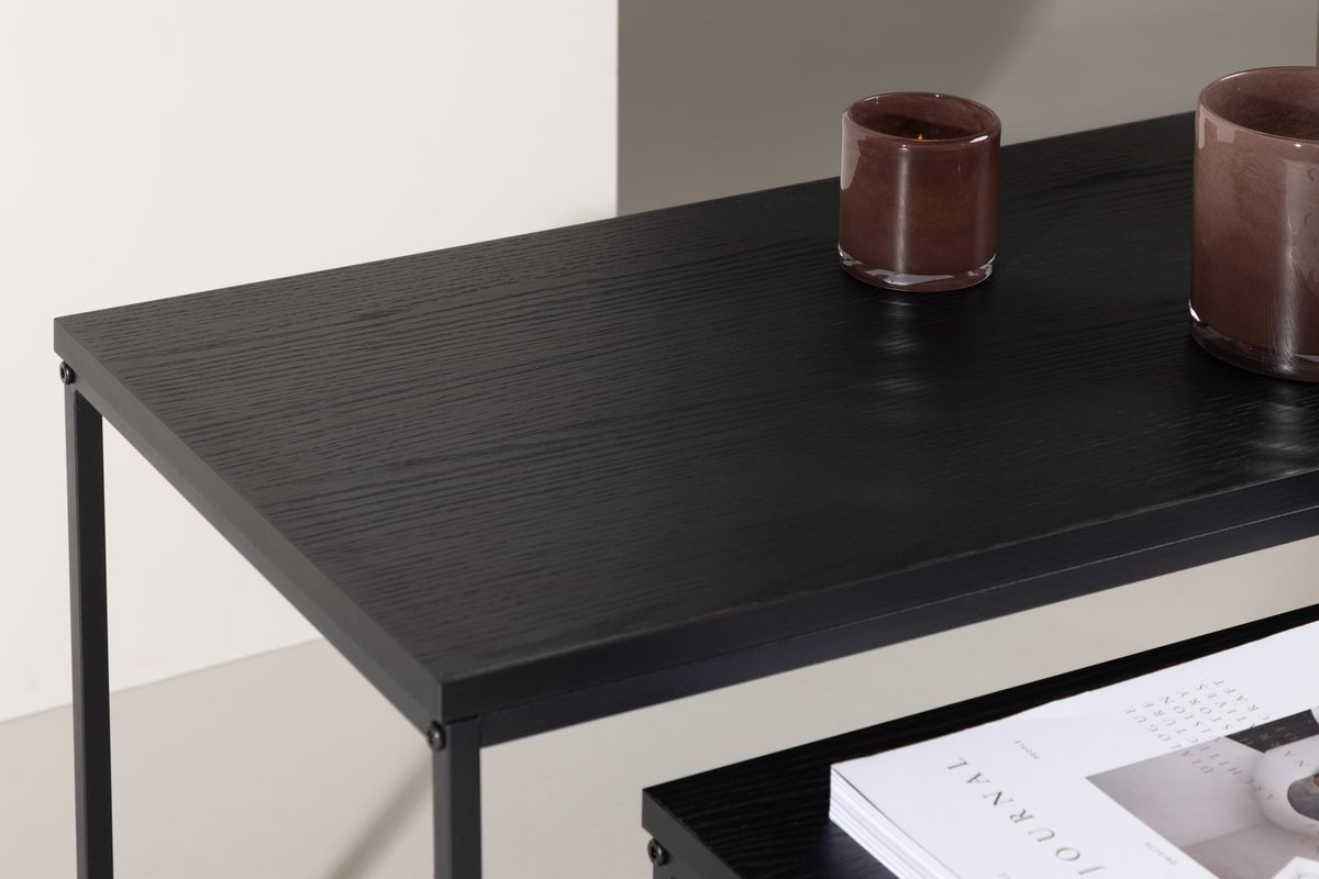 Couchtisch Fernando - in Holzoptik mit Stahlgestell