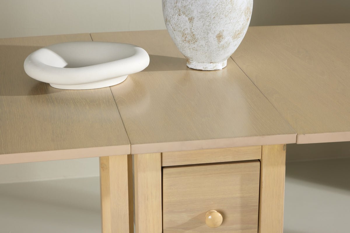 Esstisch Martha - rechteckiger ausziehbarer Esstisch getüncht