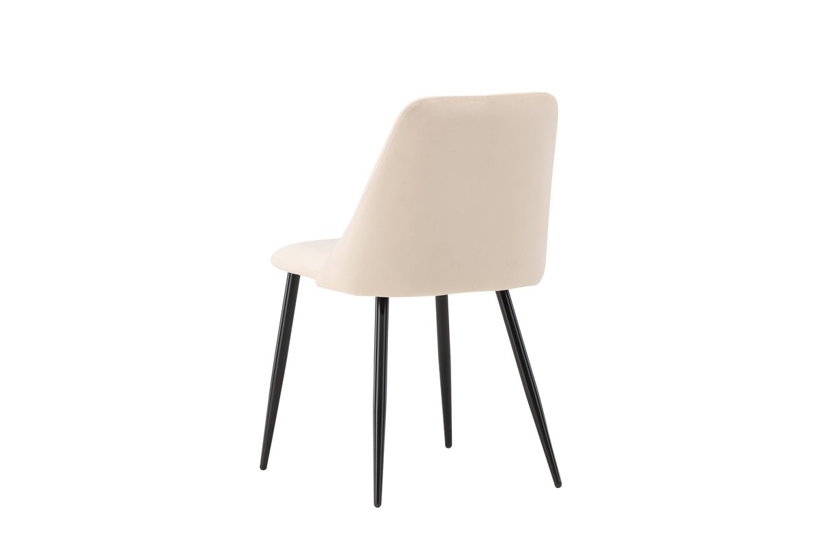 2er Set - Stuhl Liora aus weichem Polyestersamt