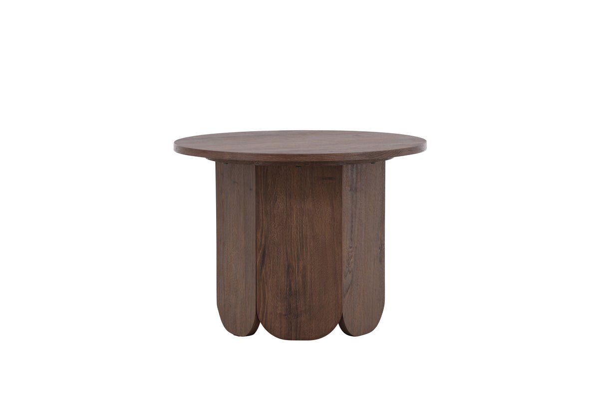 Couchtisch Keralo - stylischer Rundtisch in Holzoptik