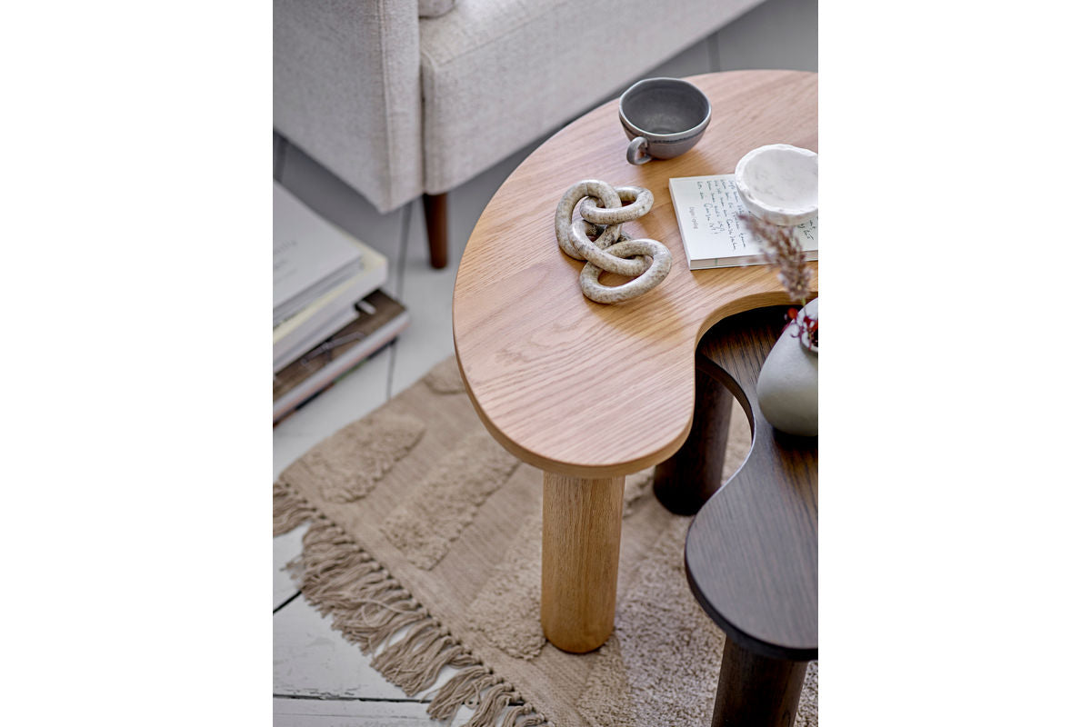 Couchtisch Siena – Organischer Holztisch aus Gummibaumholz