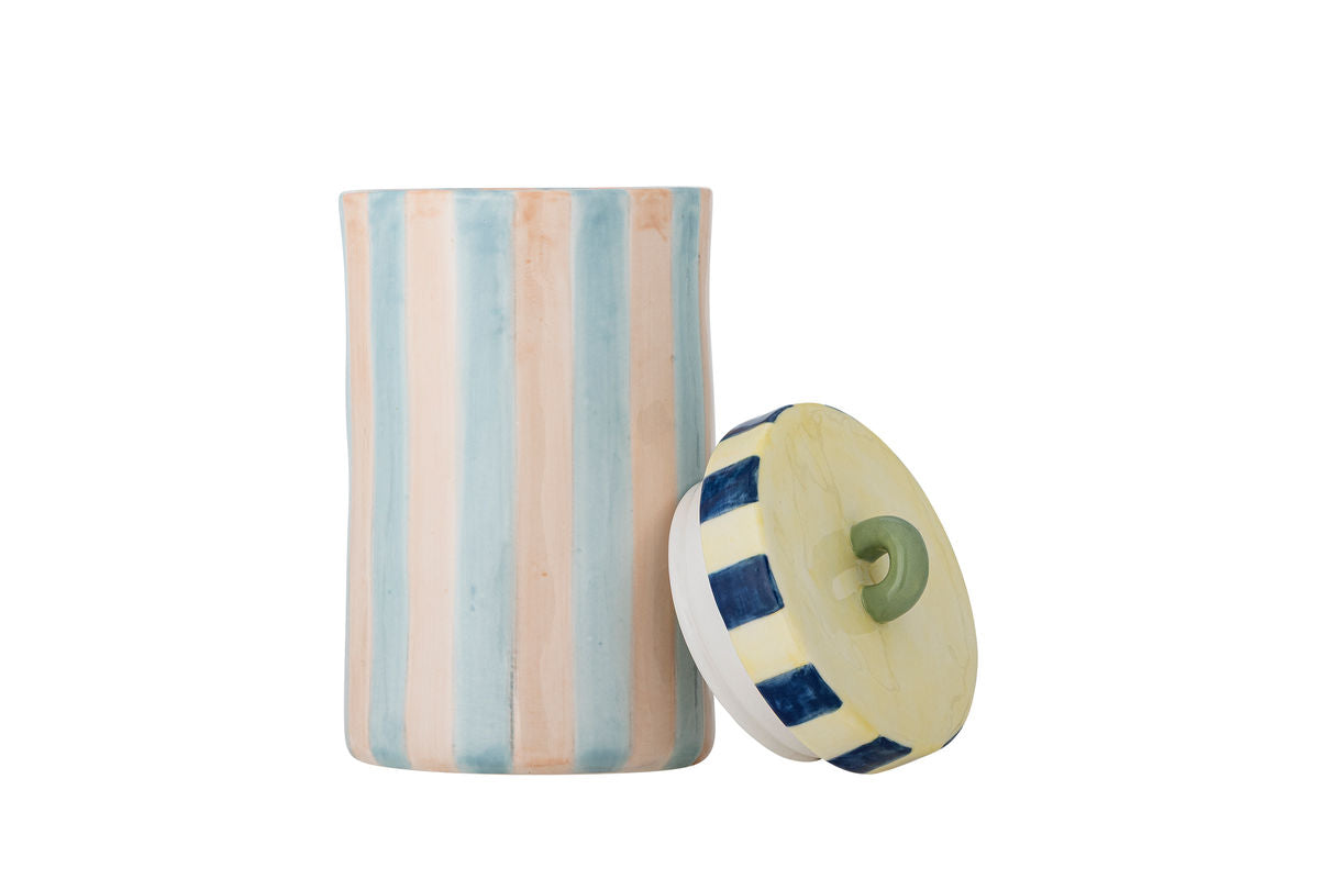 Vorratsgefäß Livenza – Handbemaltes Steingutgefäß mit Deckel