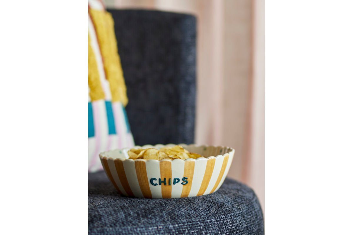 Schale Mira – handbemalte Chips-Schale aus Steingut