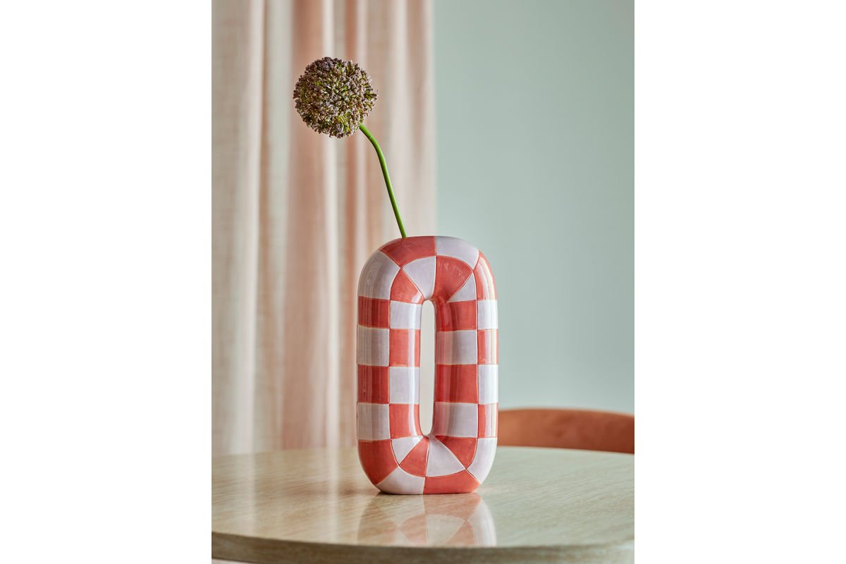 Vase „Solea“ – Orangefarbene Keramik