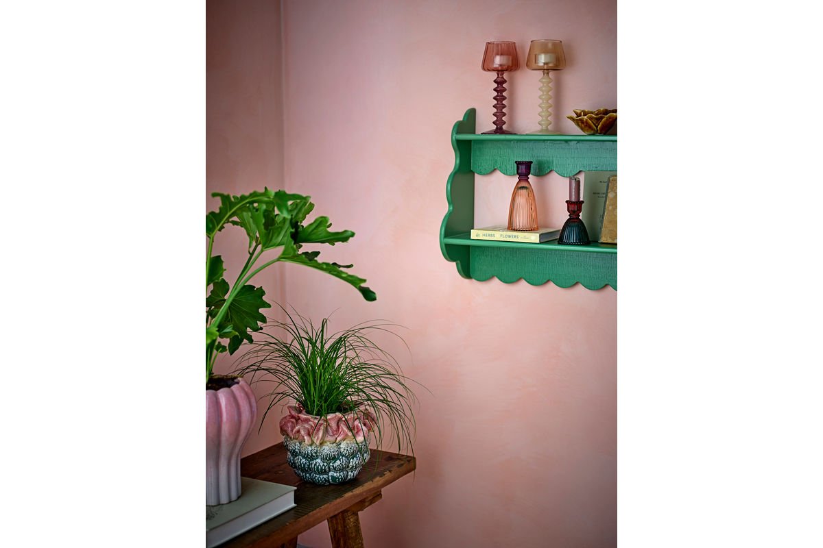 Regal Afin – Lackiertes Holzregal in gedecktem Grünton