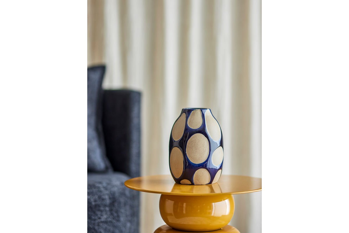 Vase „Zavien“ – Blaues Steingut