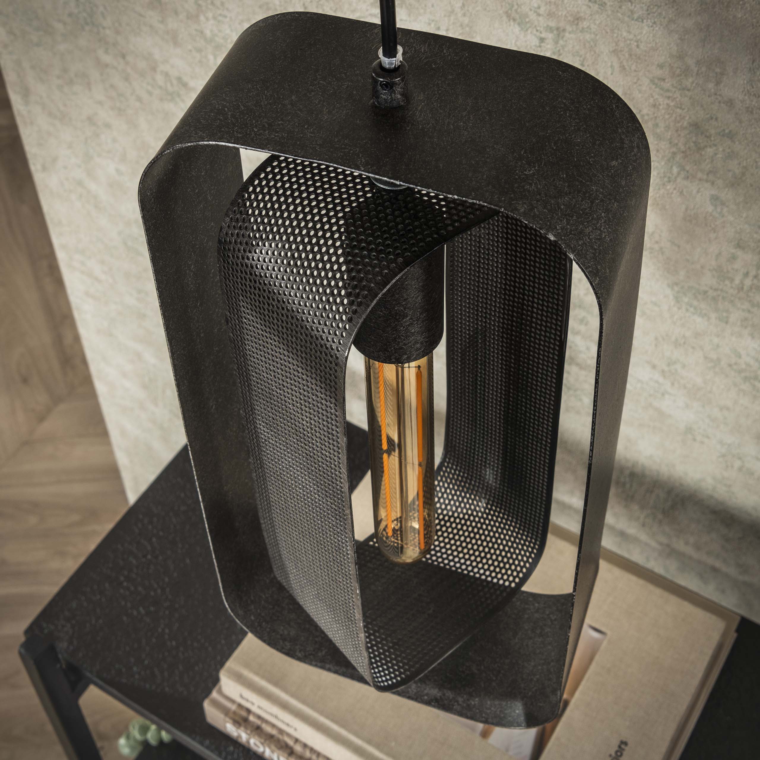 Pendelleuchte „Evelis“ – Gestuft mit 3 Leuchten mit drehbaren Gitter-Lampenschirmen