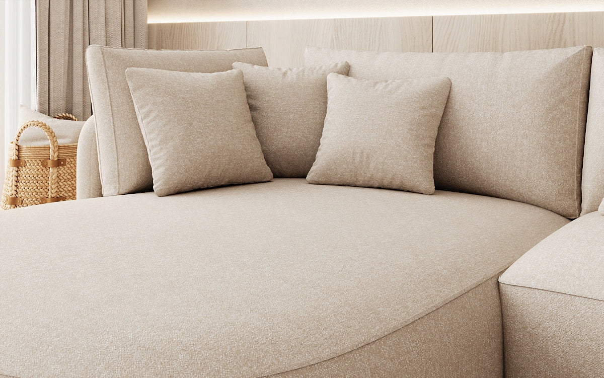 Designer Ecksofa Ando Mini in Strukturstoff