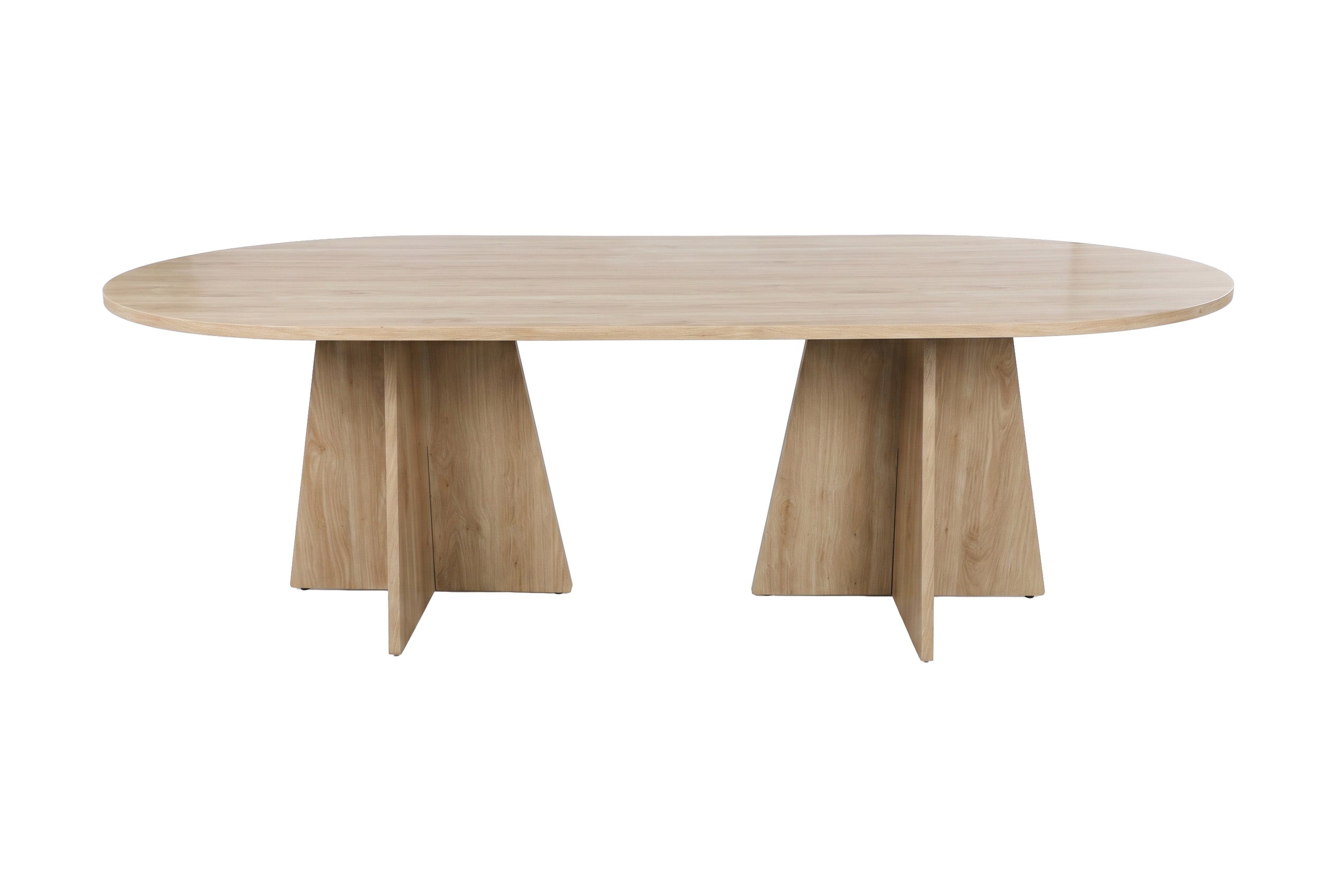 Esstisch Cazaro - ovales Design in Holzoptik