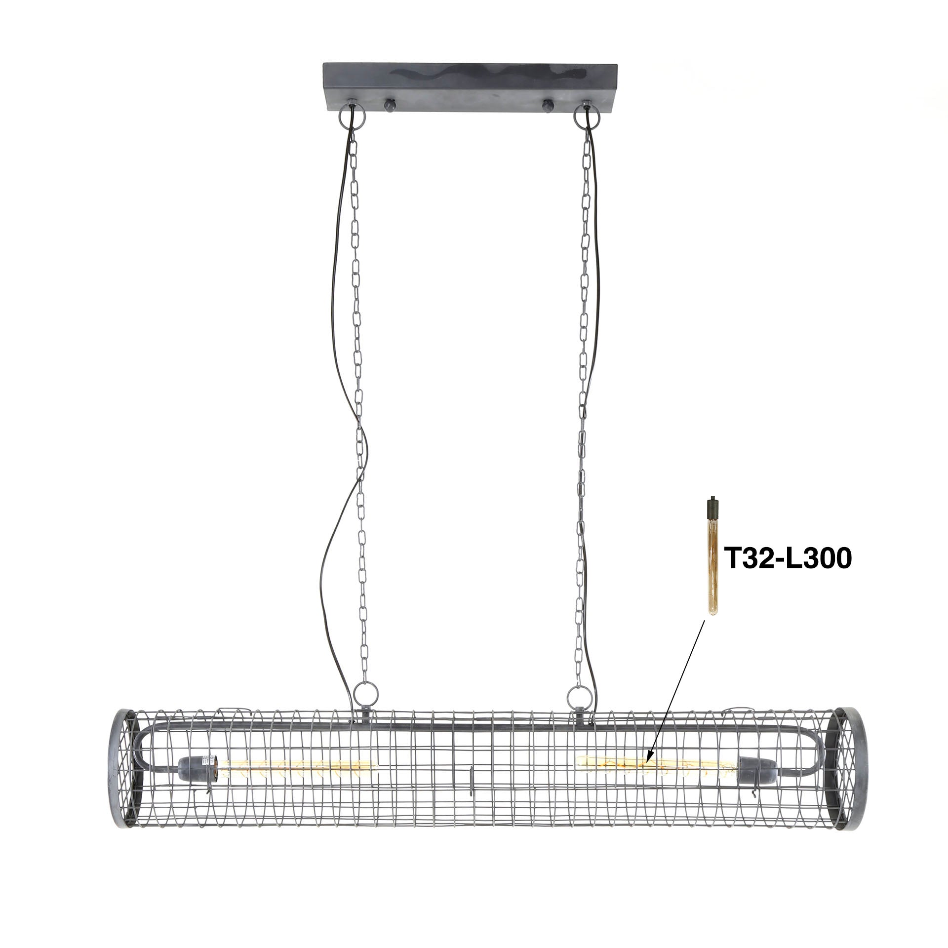 Pendelleuchte „Velanis“ – Zylindrische Lampe im industriellen Draht-Design