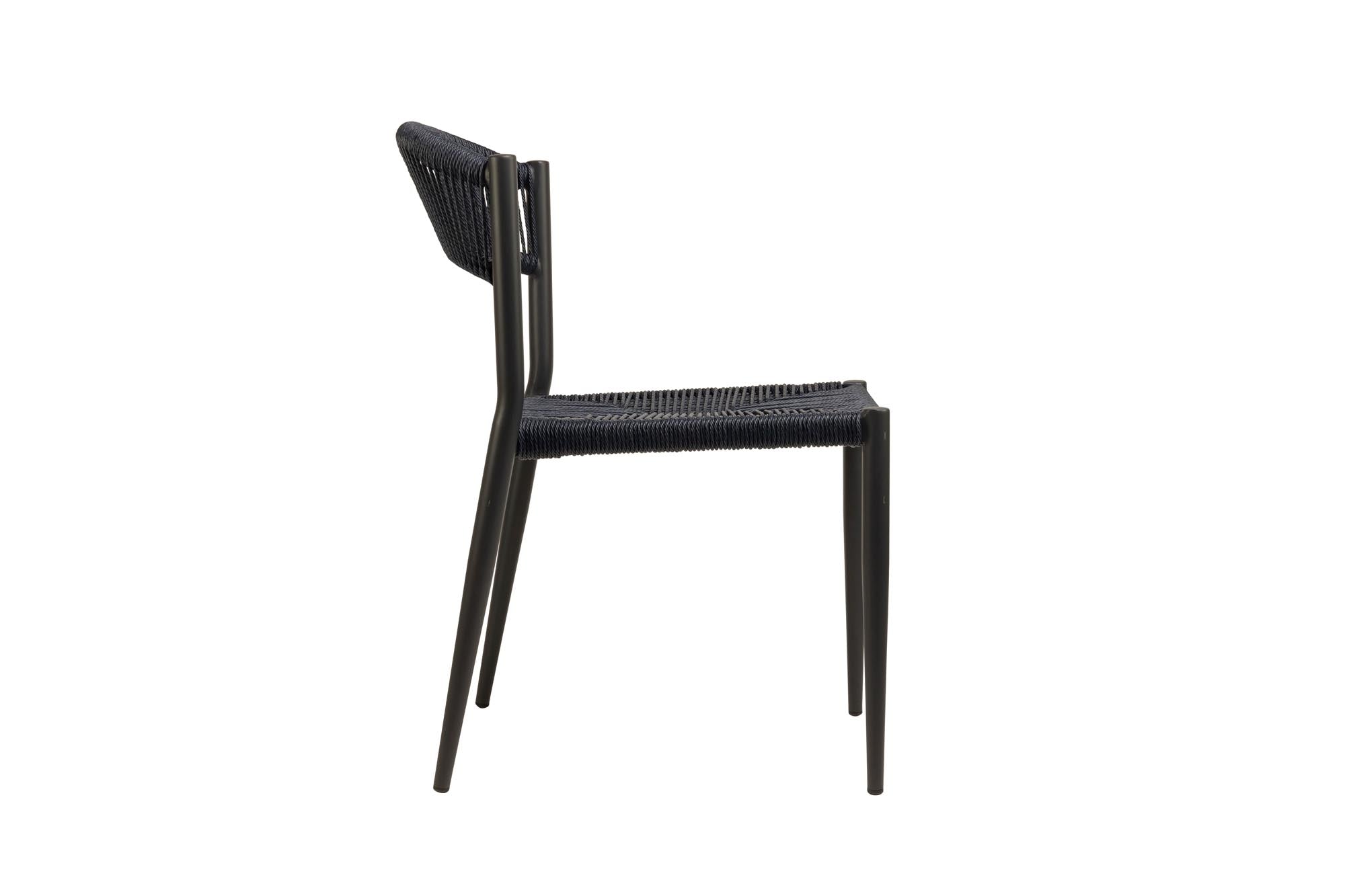 4er Set - Gartenstuhl Kira ohne Armlehne Rope Design