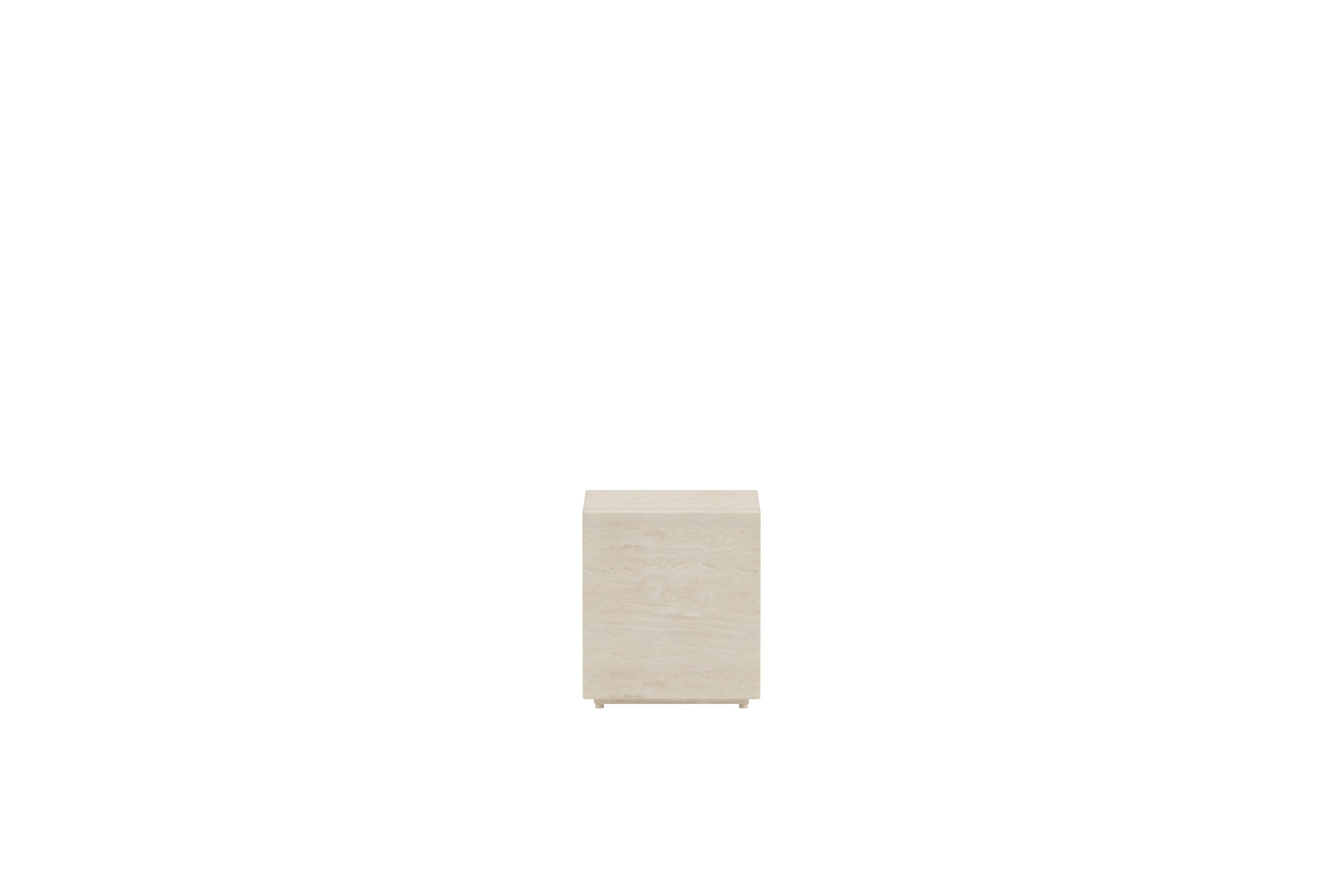 Garten Beistelltisch Quira - in Beige aus Aluminium und Polypropylen