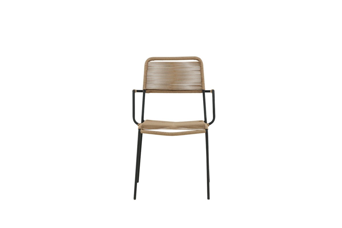 Gartenstuhl Lorano - mit braunem Polyesterseil