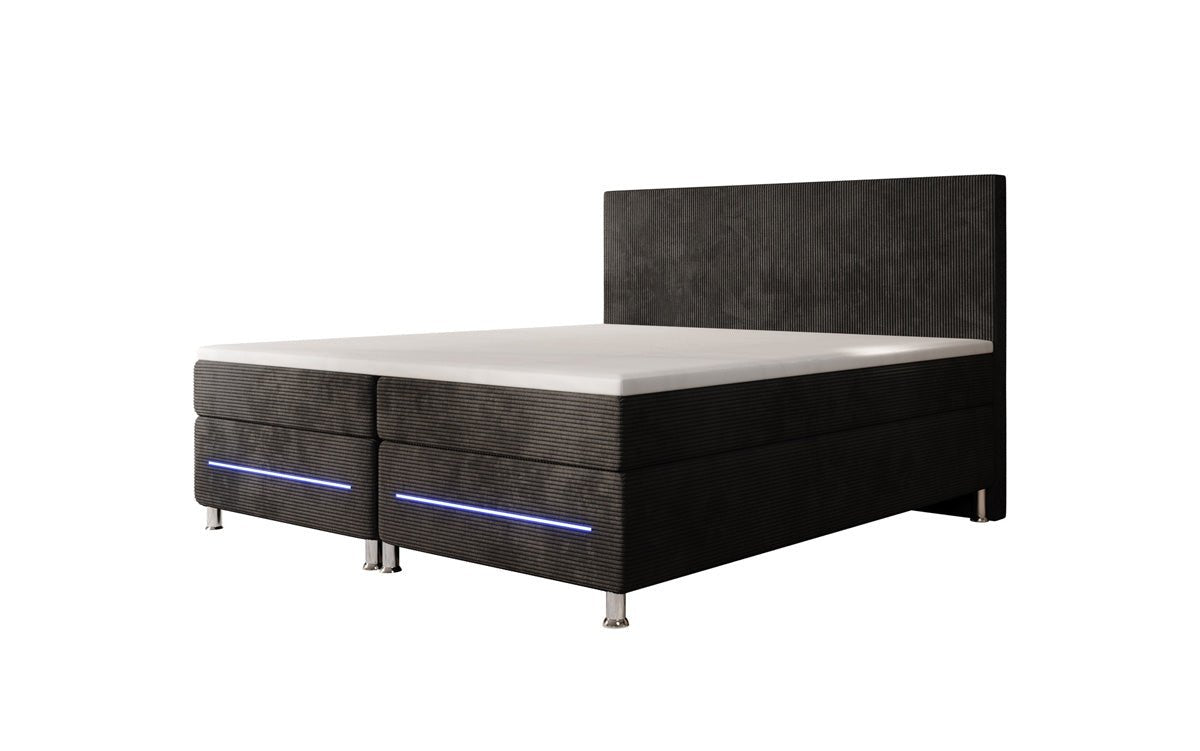 Boxspringbett Simple mit LED in Cord