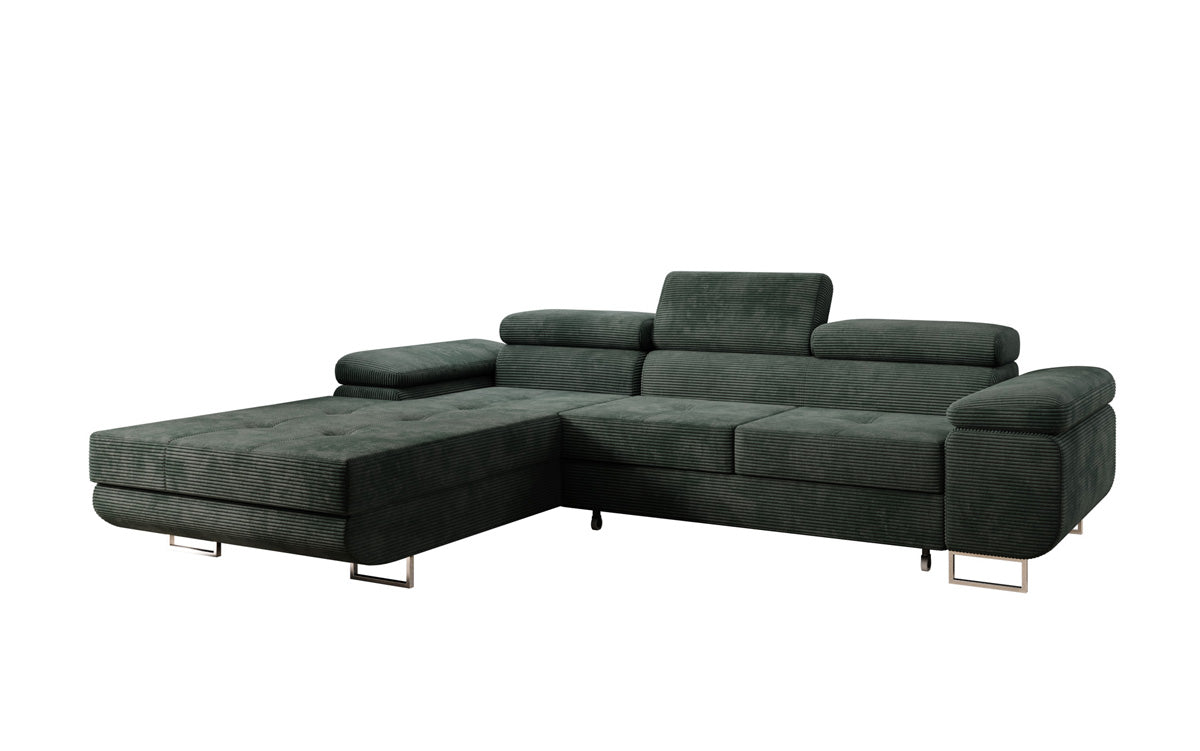 Designer Sofa Calvera mit Schlaf- und Klappfunktion in Cord