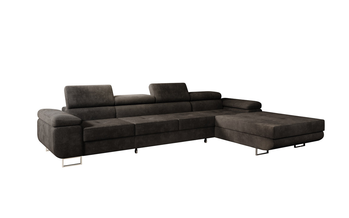 Designer Sofa Calvera Maxi mit Schlaf- und Klappfunktion in Cord