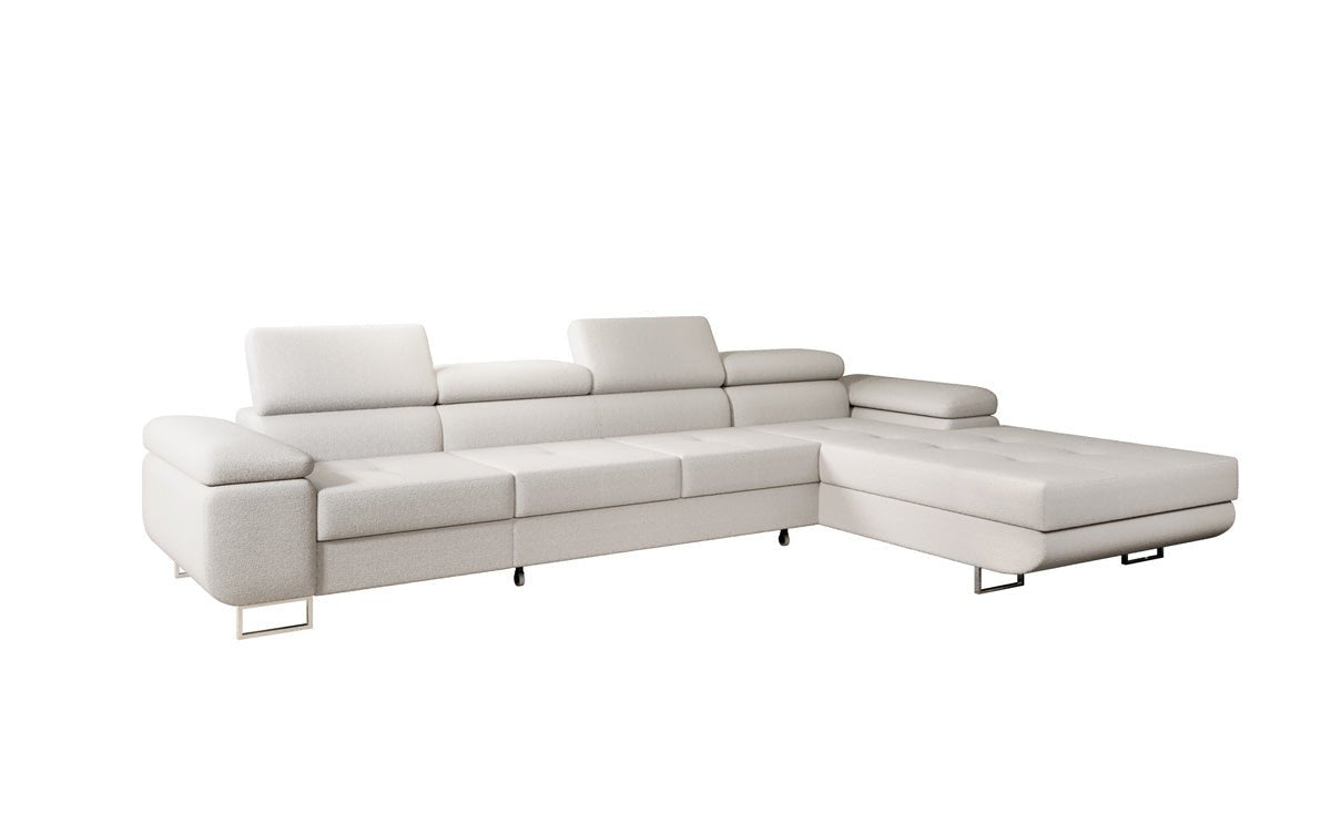 Designer Sofa Calvera Maxi mit Schlaf- und Klappfunktion in Bouclé