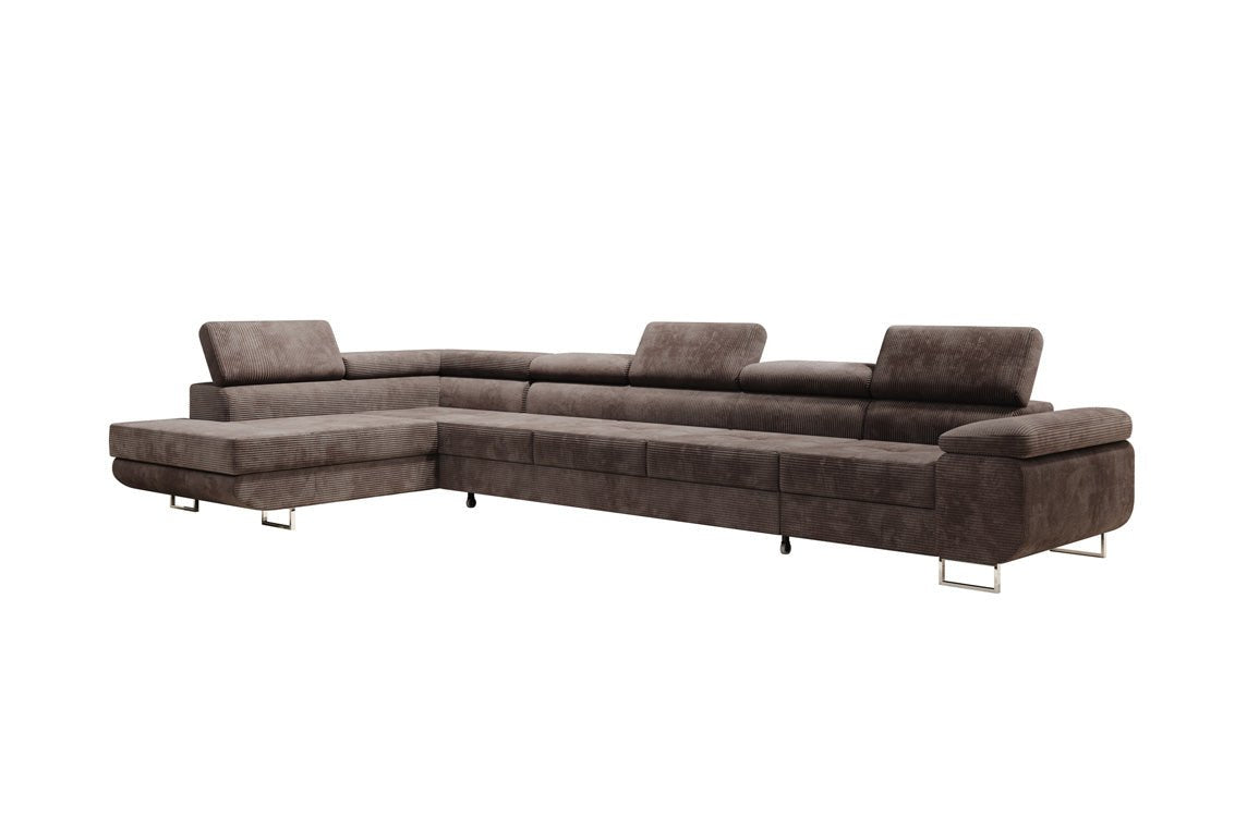 Designer Sofa Maxi mit Schlaf - und Klappfunktion in Cord