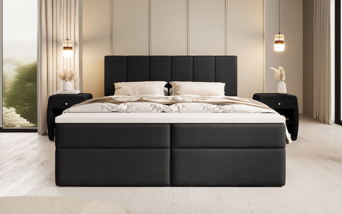 Boxspringbett Aurelia Stoff mit Stauraum