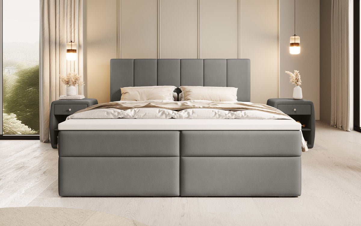 Boxspringbett Aurelia Stoff mit Stauraum