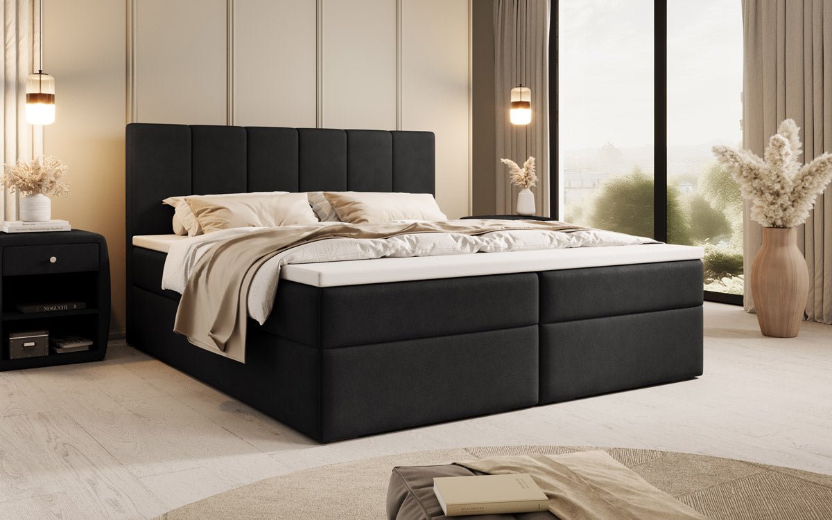 Boxspringbett Aurelia Stoff mit Stauraum