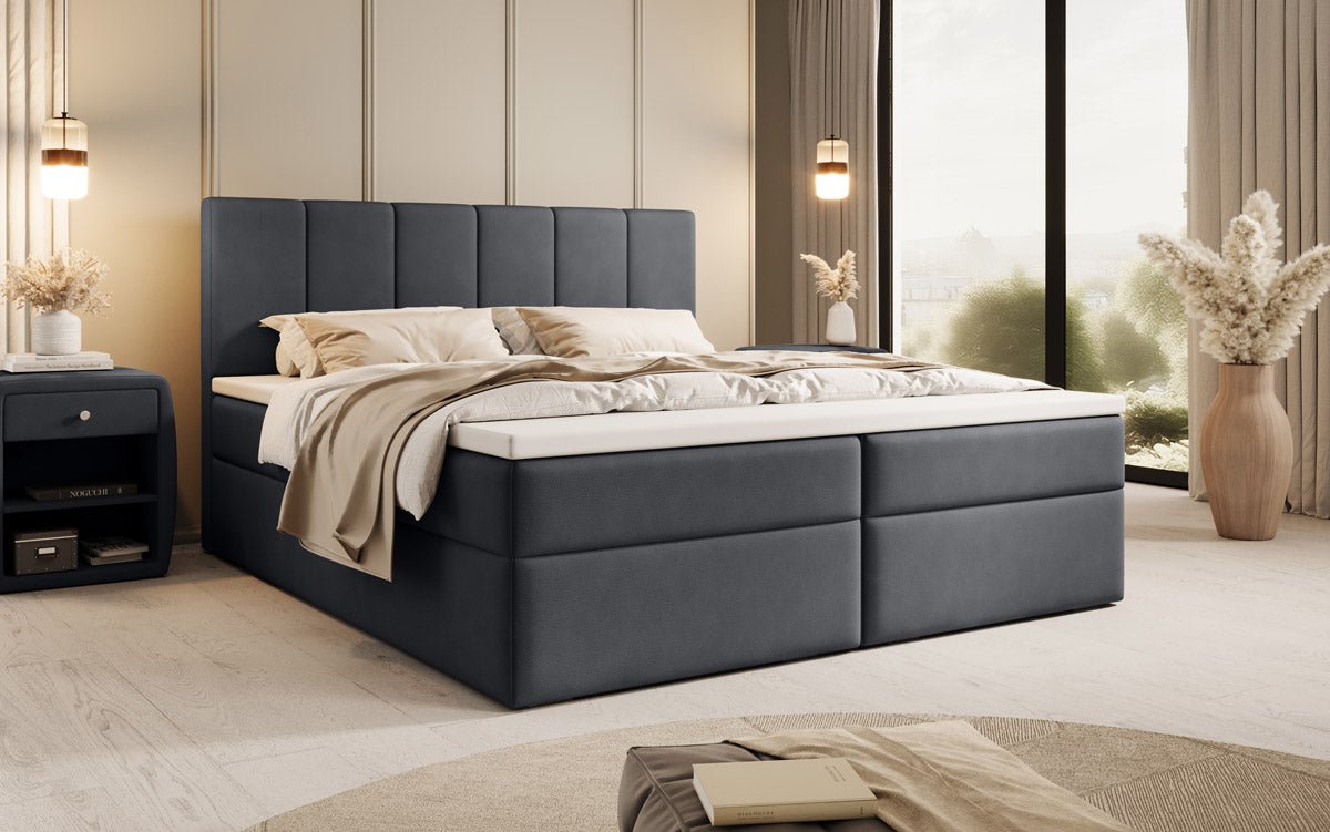 Boxspringbett Aurelia Stoff mit Stauraum