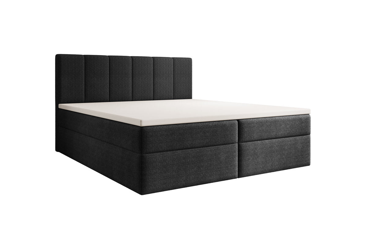 Boxspringbett Aurelia Bouclé mit Stauraum