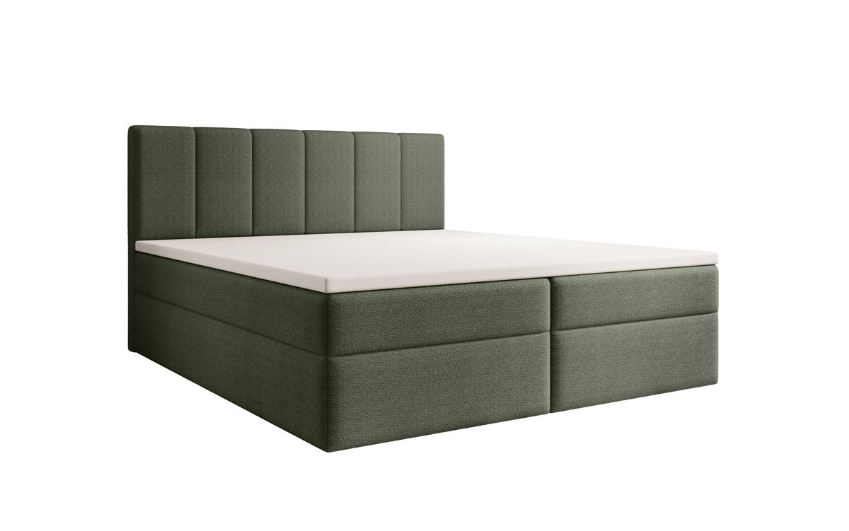 Boxspringbett Aurelia Bouclé mit Stauraum