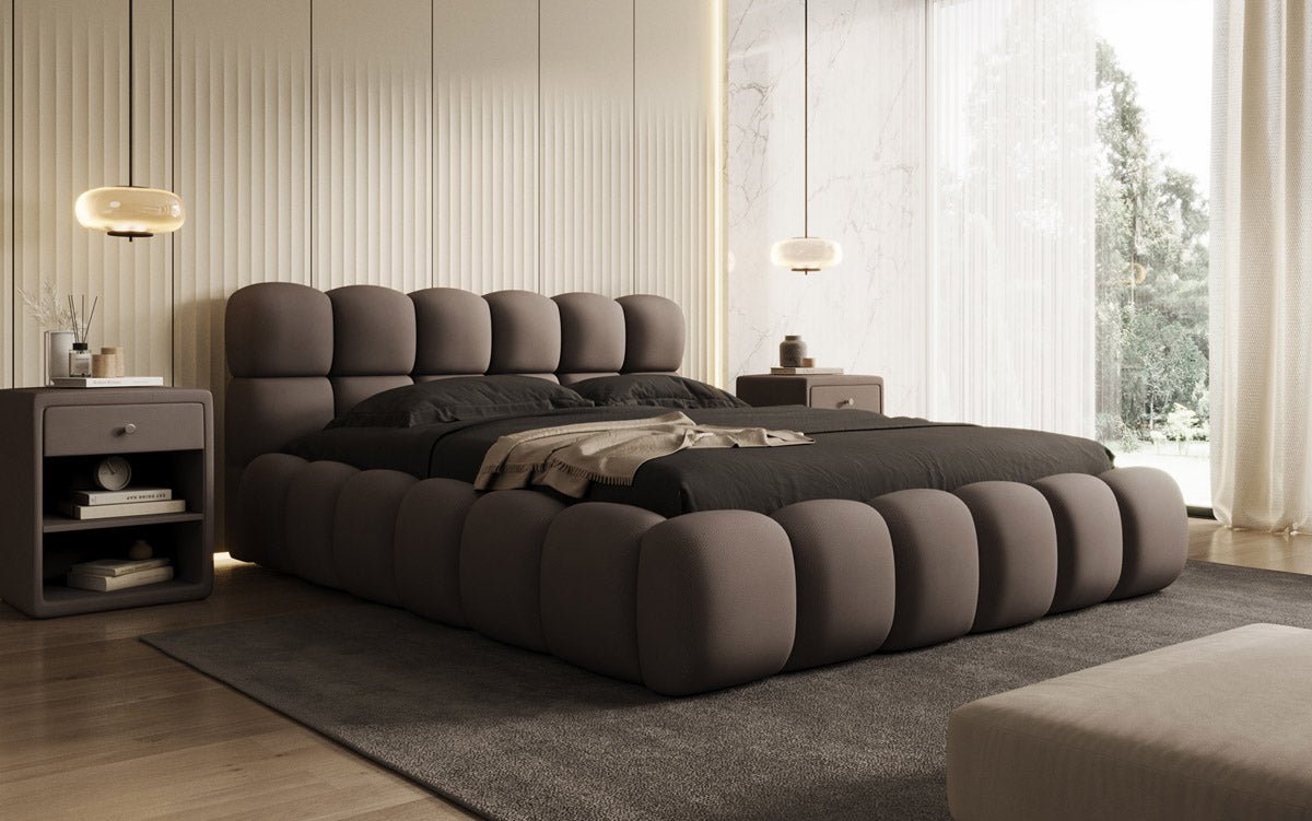 Designer Polsterbett Boston Stoff mit Stauraum