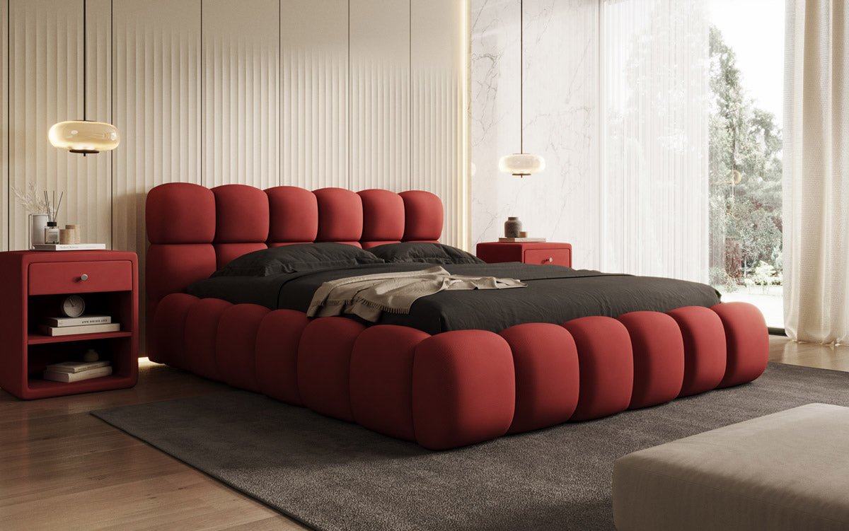 Designer Polsterbett Boston Stoff mit Stauraum