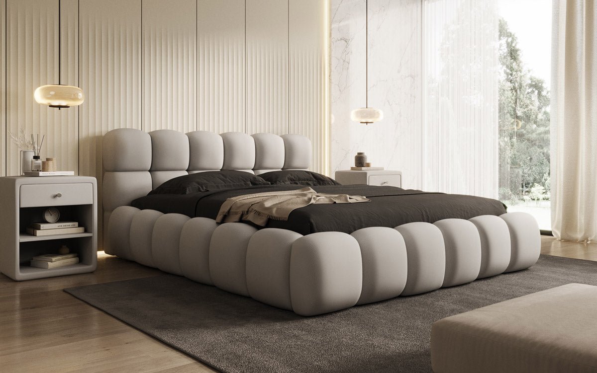 Designer Polsterbett Boston Stoff mit Stauraum