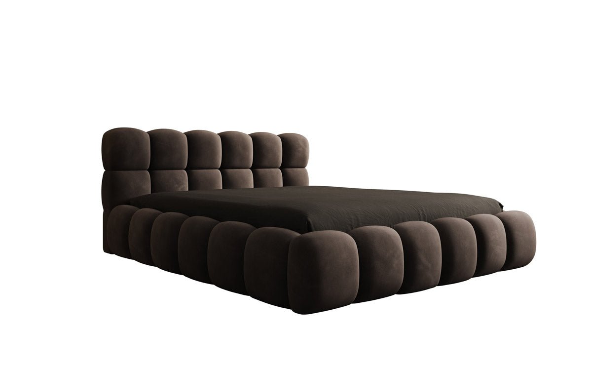 Designer Polsterbett Boston Samt mit Stauraum