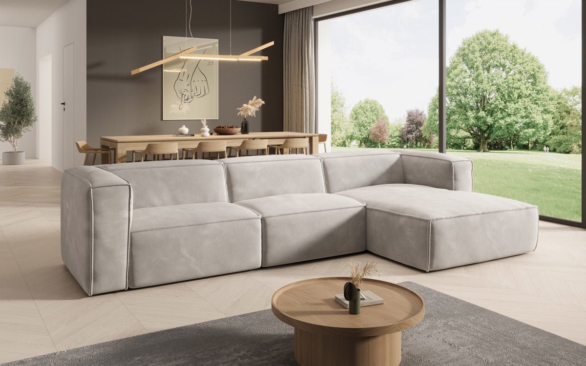 Designer Sofa Comfy L in Samt