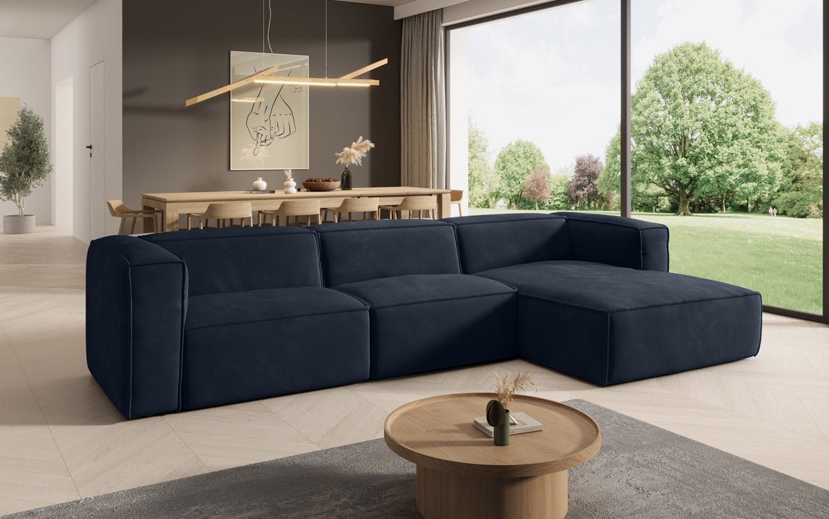 Designer Sofa Comfy L in Samt