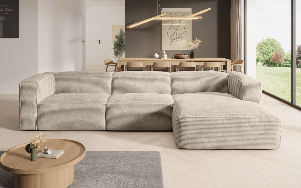 Designer Sofa Comfy L in Cord