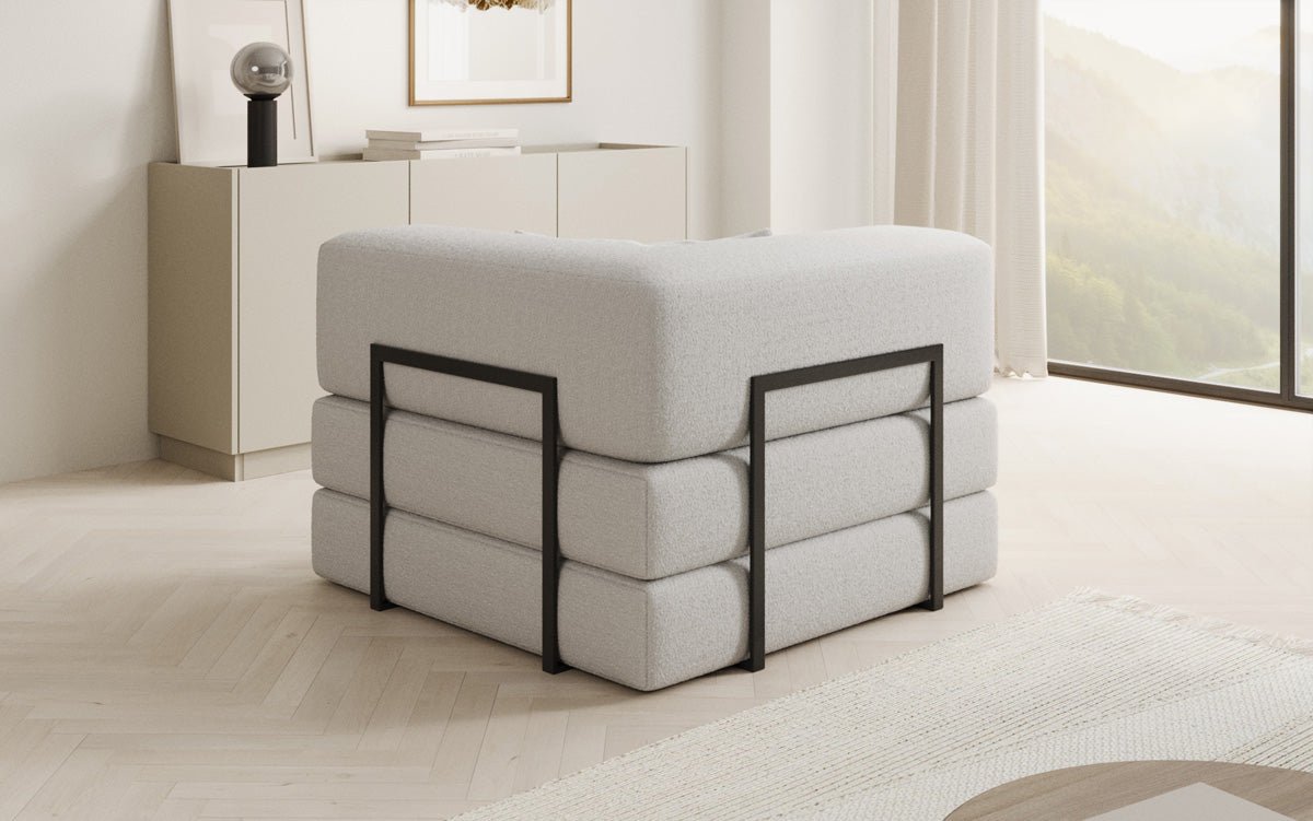 Designer Sofa-Sessel Lazy in Bouclé