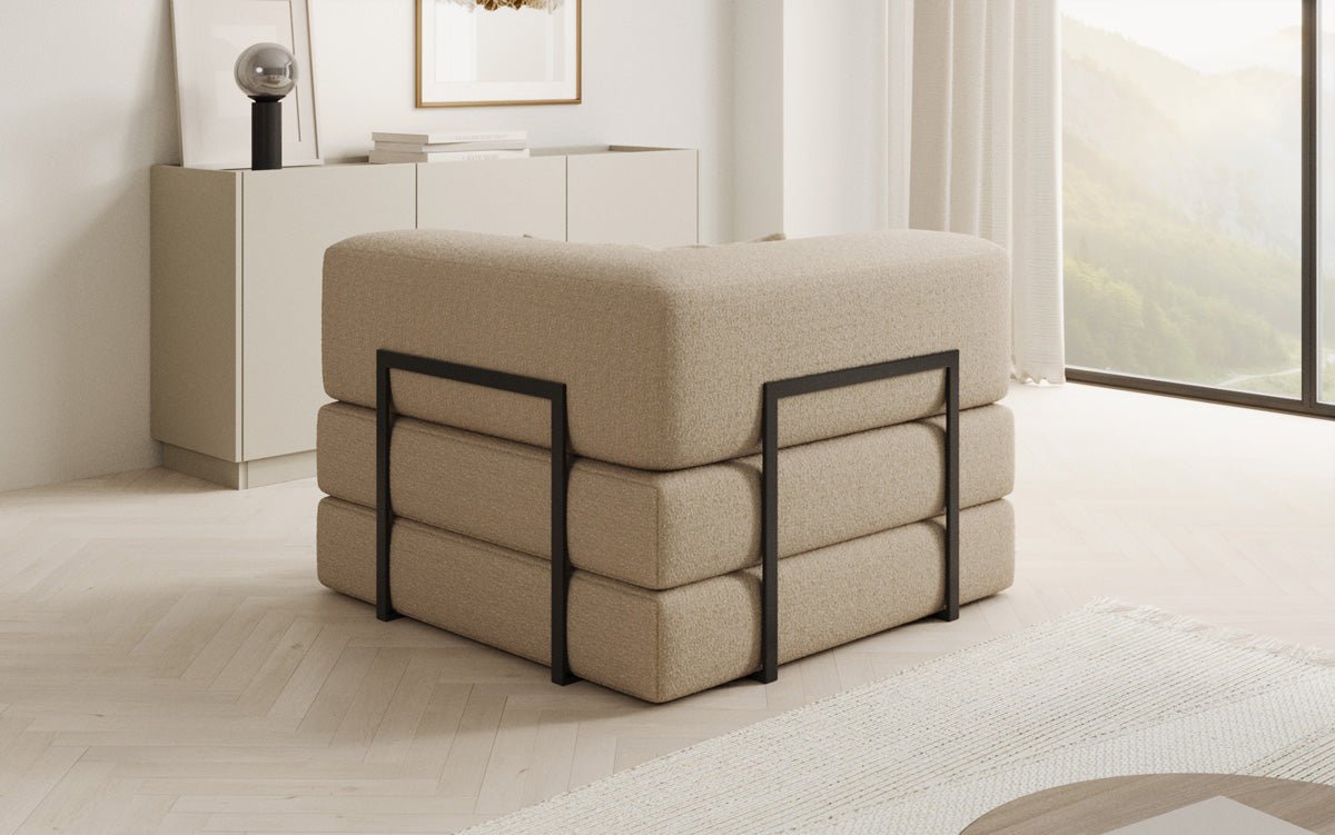 Designer Sofa-Sessel Lazy in Bouclé