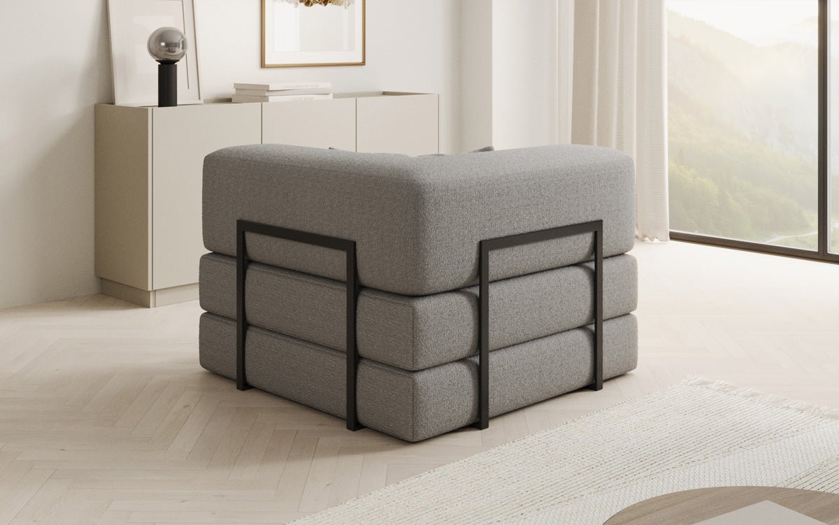 Designer Sofa-Sessel Lazy in Bouclé