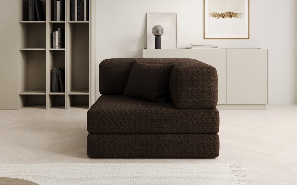 Designer Sofa-Sessel Lazy in Bouclé
