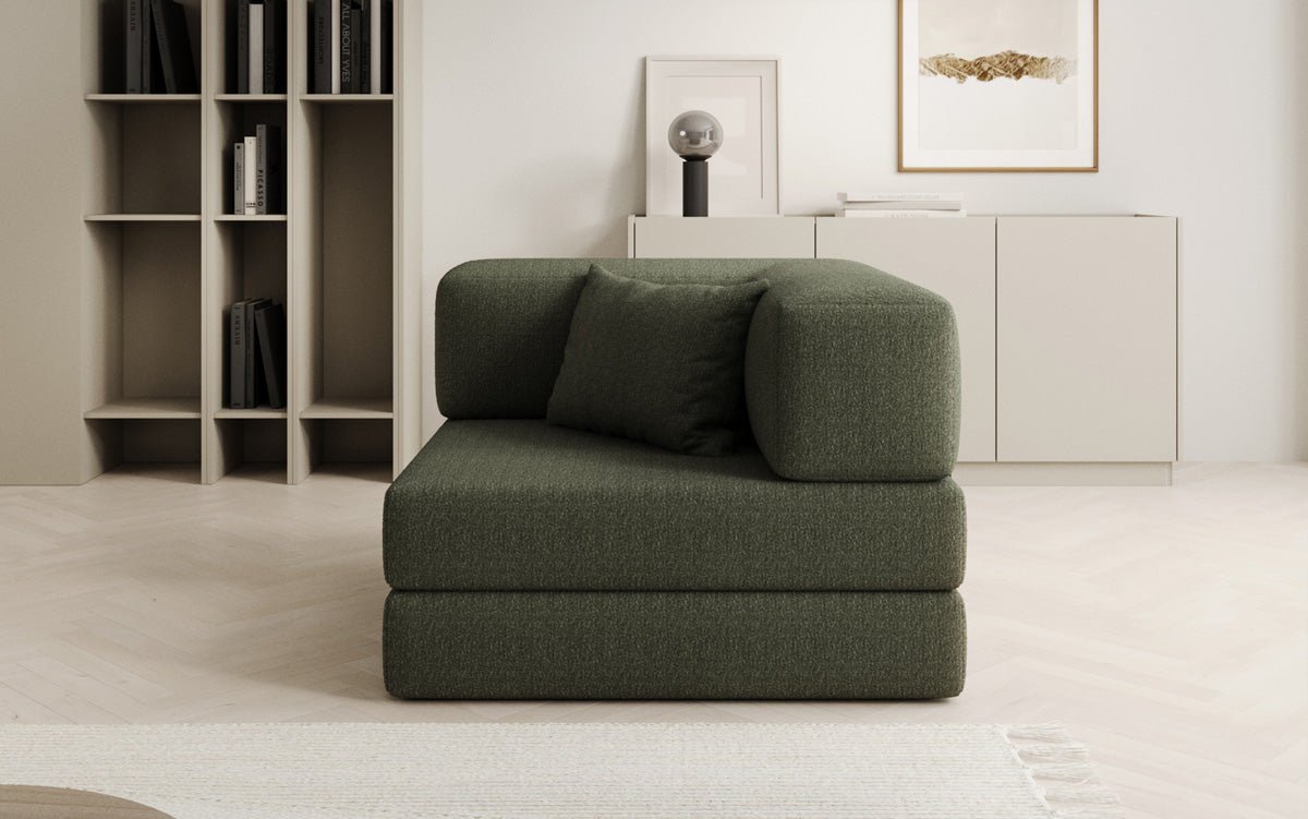 Designer Sofa-Sessel Lazy in Bouclé
