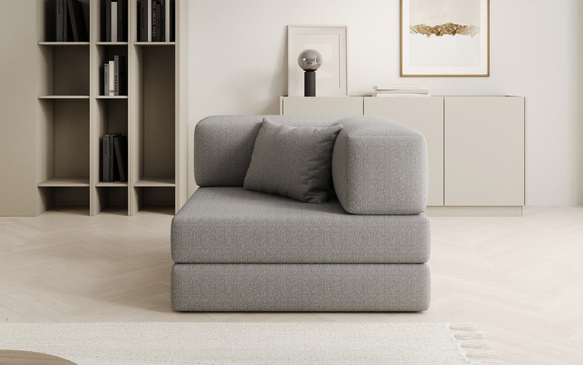 Designer Sofa-Sessel Lazy in Bouclé