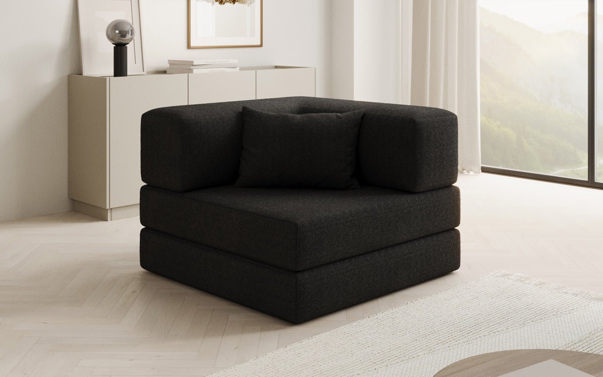 Designer Sofa-Sessel Lazy in Bouclé