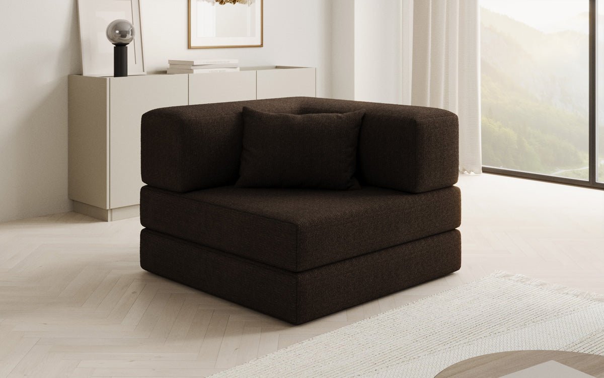 Designer Sofa-Sessel Lazy in Bouclé
