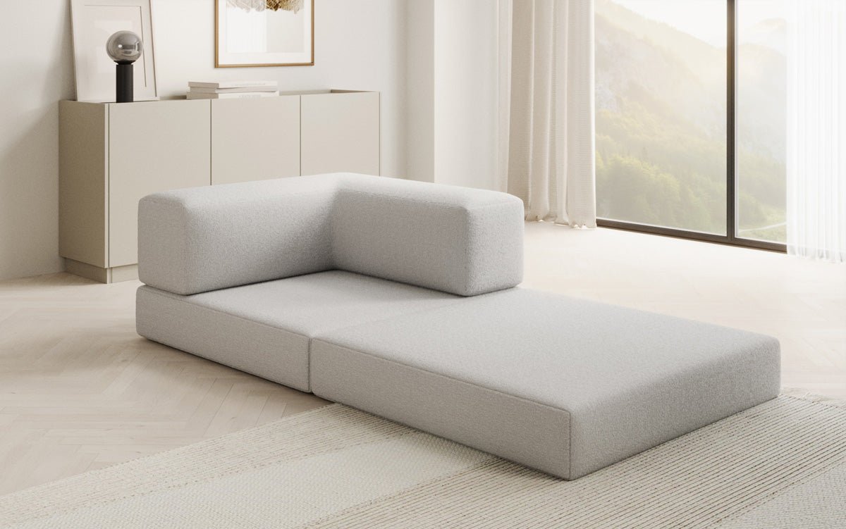Designer Sofa-Sessel Lazy in Bouclé