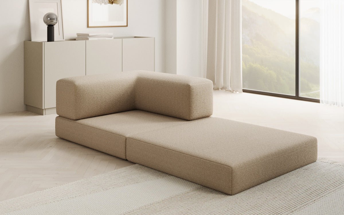 Designer Sofa-Sessel Lazy in Bouclé