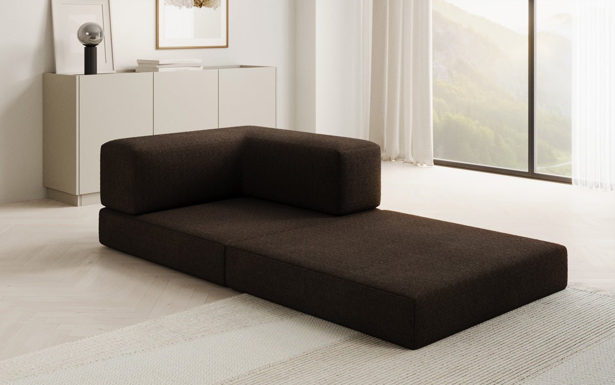 Designer Sofa-Sessel Lazy in Bouclé