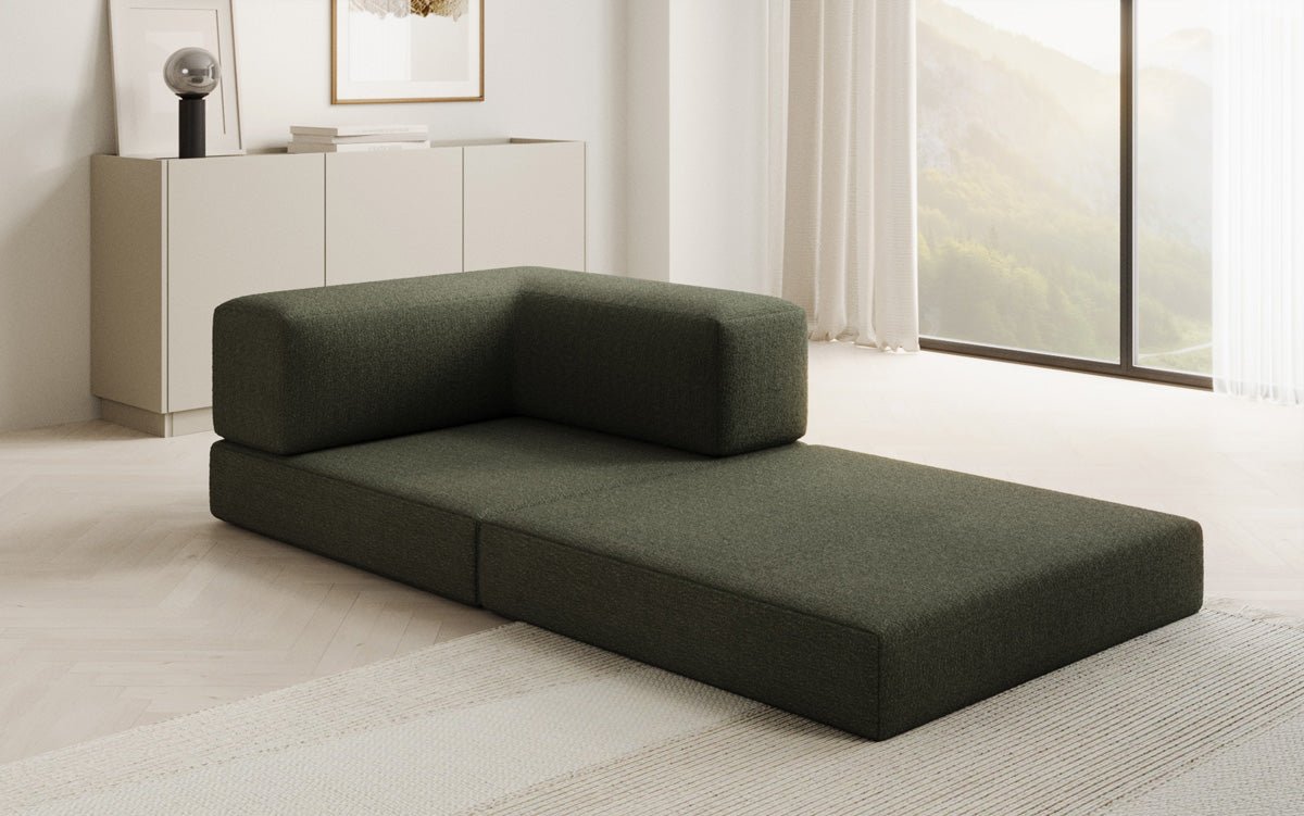 Designer Sofa-Sessel Lazy in Bouclé