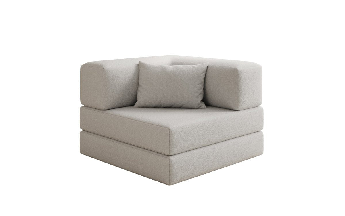 Designer Sofa-Sessel Lazy in Bouclé