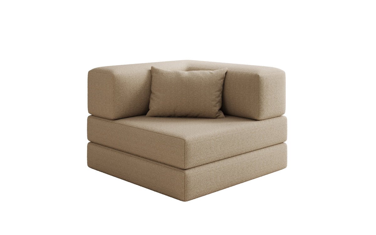 Designer Sofa-Sessel Lazy in Bouclé